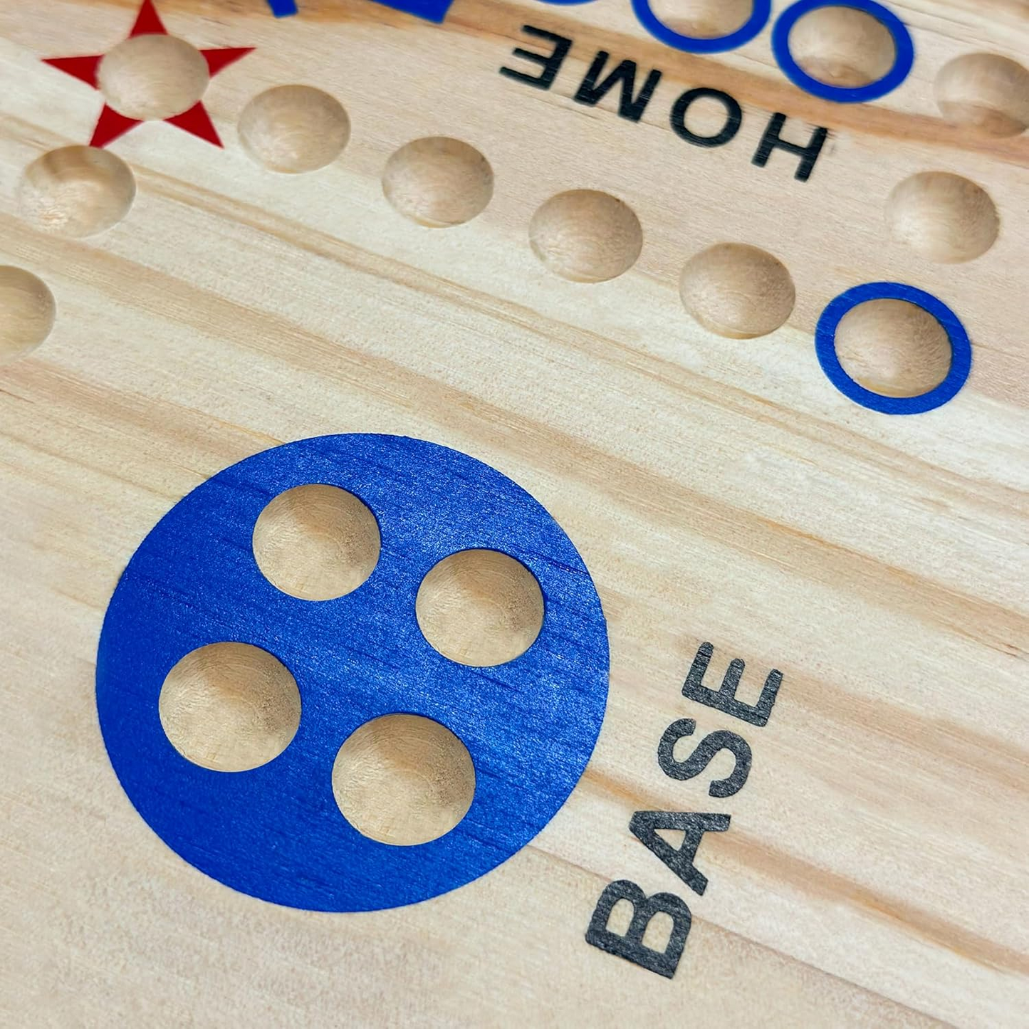 Wooden Board Game, Aggravation Board Game Original Marble Game Double Sided Painted 2 to 6 Player Fast Track Board Game Wooden with 6 Colors 24 Marbles 6 Dice for Adults Kids Family