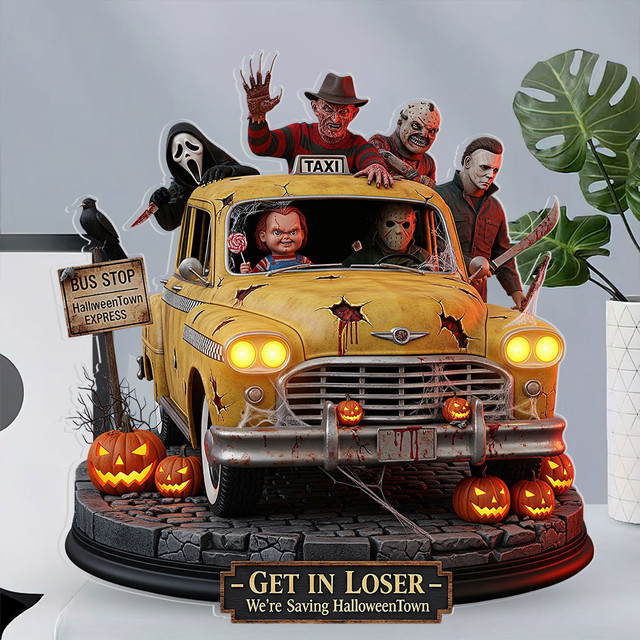 GET IN LOSER - We're Saving HalloweenTown Acrylic Block Plaque Gifts For Fan - Limited Edition