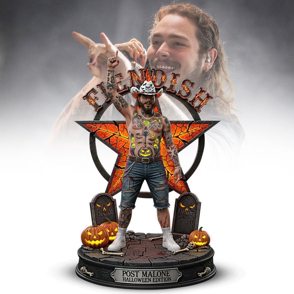 Post Malone Halloween Acrylic Block Plaque Decoration Gift (Limited Edition)