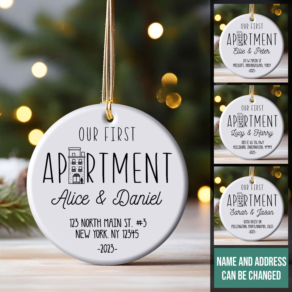 Our 1st Apartment - Personalized Ornament - Christmas Gift