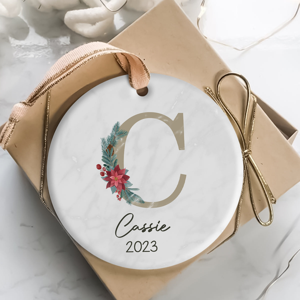 Christmas Letter Name - Personalized Ornament - Christmas Gift