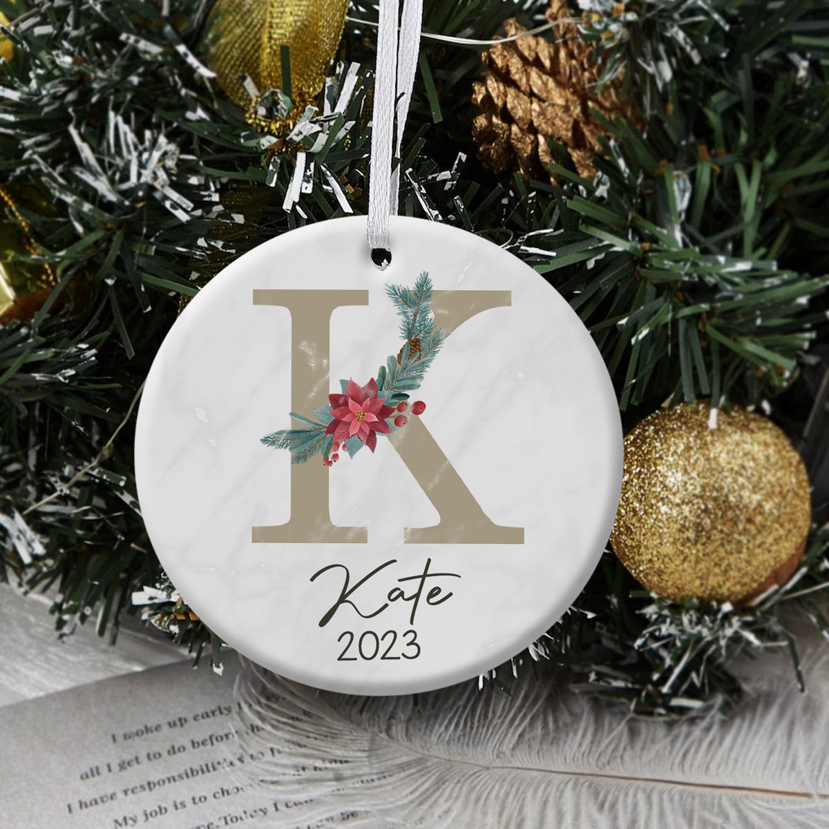 Christmas Letter Name - Personalized Ornament - Christmas Gift
