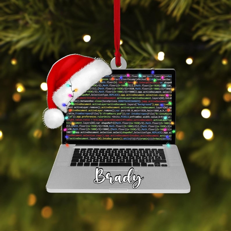 Computer Programmer Christmas 2D Ornament, Gift For Computer Programmer, Christmas 2024 Gift For Coder Manager, Christmas Tree Decorations