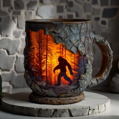 Bigfoot Forest Fire Decorative Art Mug