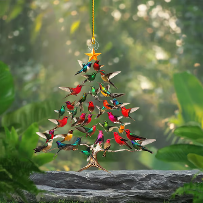 🔥🐦🎄Hummingbird Christmas 2D Acrylic Ornament