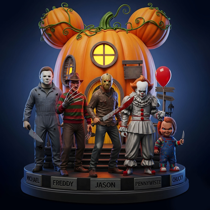 Horror Movie Character Driving Car Halloween Acrylic Block Plaque Gift For Fan