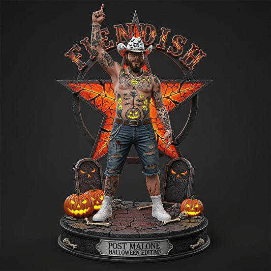 Post Malone Halloween Acrylic Block Plaque Decoration Gift (Limited Edition)