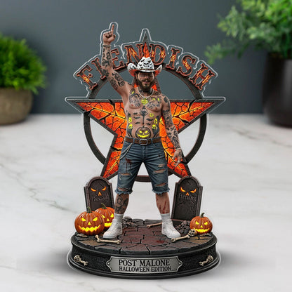 Post Malone Halloween Acrylic Block Plaque Decoration Gift (Limited Edition)