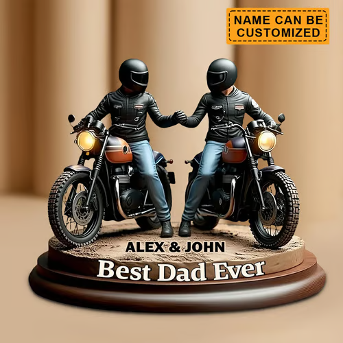 Old Biker Dad - Personalized Biker Acrylic Plaque