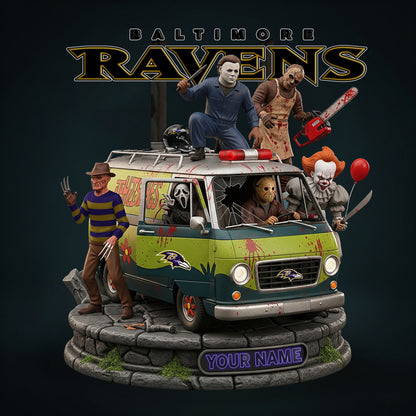 NFL Horror Personalized Acrylic Block Plaque Halloween Gift For Fan - Limited Edition