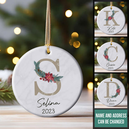 Christmas Letter Name - Personalized Ornament - Christmas Gift