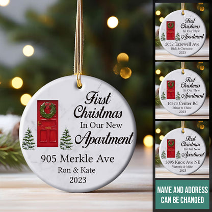 First Christmas New Apartment - Personalized Ornament - Christmas Gift