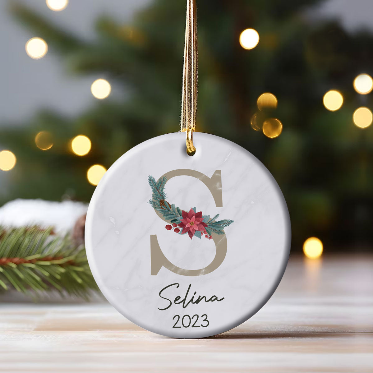 Christmas Letter Name - Personalized Ornament - Christmas Gift
