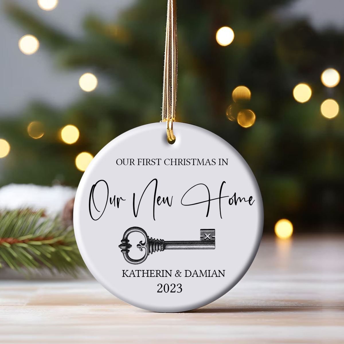 Our New Home Key - Personalized Ornament - Christmas Gift
