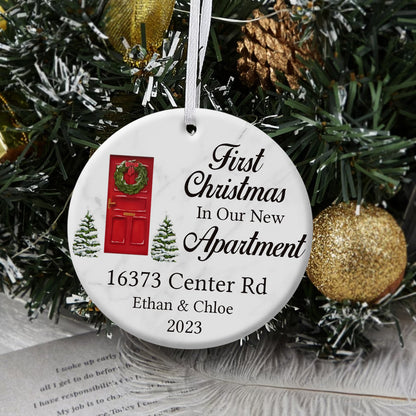 First Christmas New Apartment - Personalized Ornament - Christmas Gift
