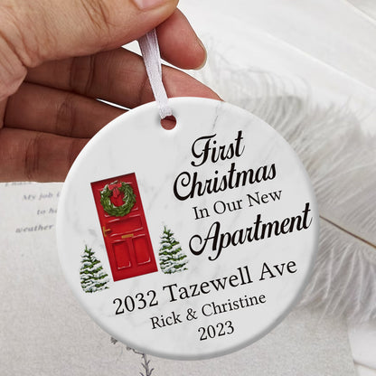 First Christmas New Apartment - Personalized Ornament - Christmas Gift