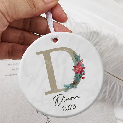 Christmas Letter Name - Personalized Ornament - Christmas Gift