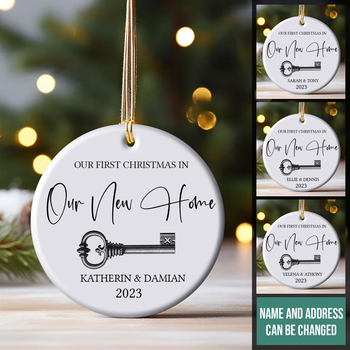 Our New Home Key - Personalized Ornament - Christmas Gift