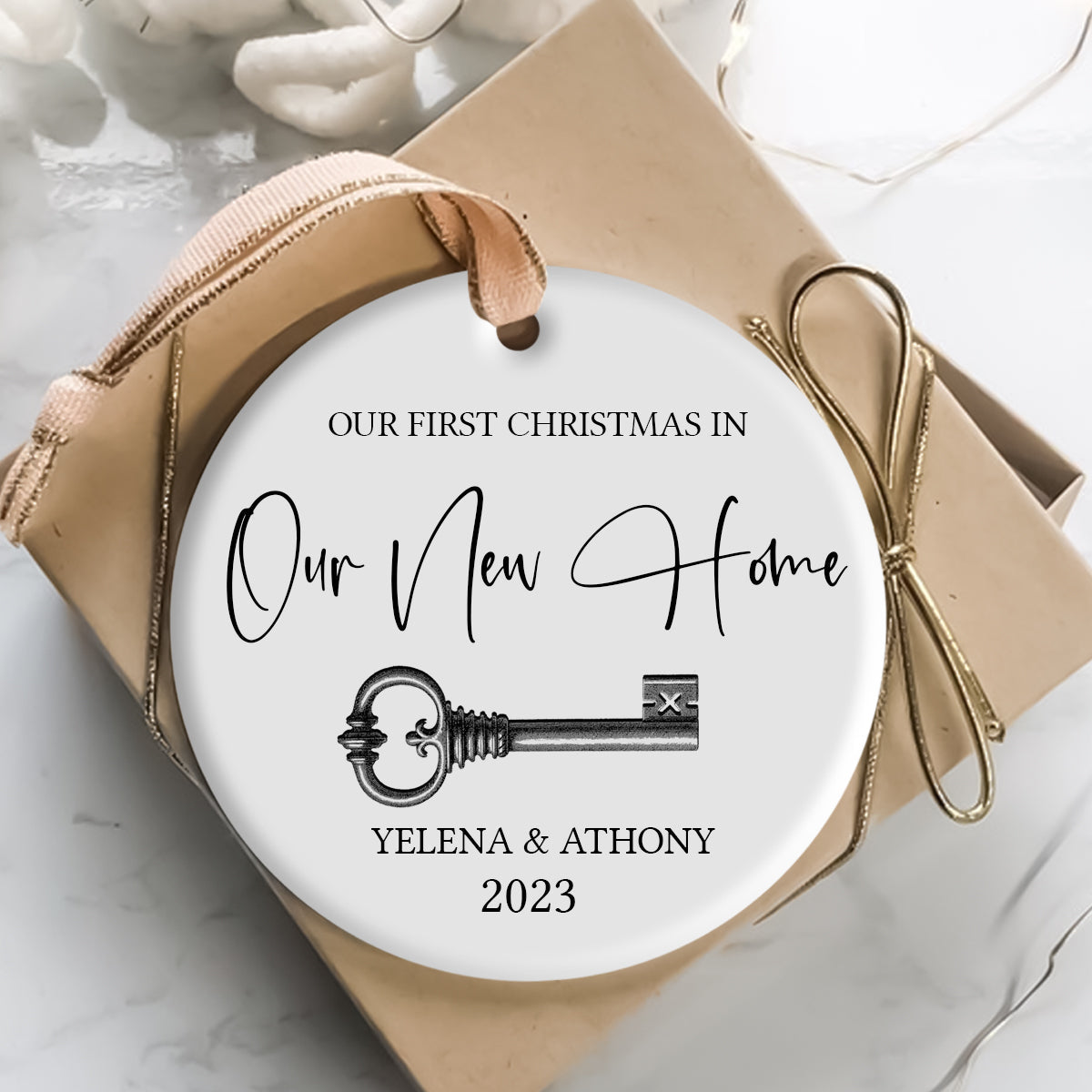Our New Home Key - Personalized Ornament - Christmas Gift