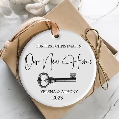 Our New Home Key - Personalized Ornament - Christmas Gift
