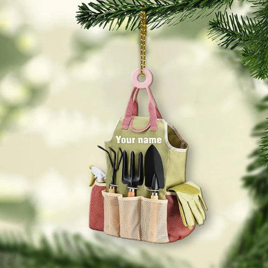 Personalized Christmas Garden Tools Bag Ornament,Gardener Stuff Ornament 2024, Hanging Ornaments for Holidays,Ornament for Home Decoration