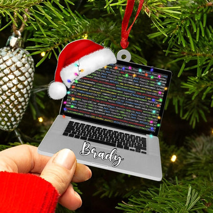 Computer Programmer Christmas 2D Ornament, Gift For Computer Programmer, Christmas 2024 Gift For Coder Manager, Christmas Tree Decorations