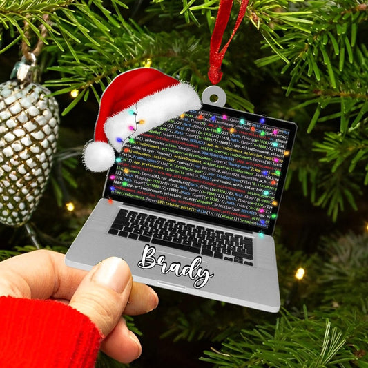 Computer Programmer Christmas 2D Ornament, Gift For Computer Programmer, Christmas 2024 Gift For Coder Manager, Christmas Tree Decorations