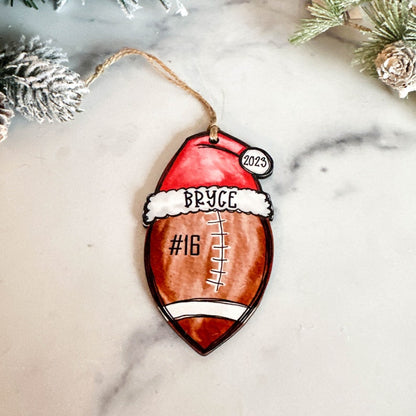 Football Christmas Ornament, Football Ornament, 2024 Football Ornament, Football Ornament Personalized, Football Mom Gift, Coach gift