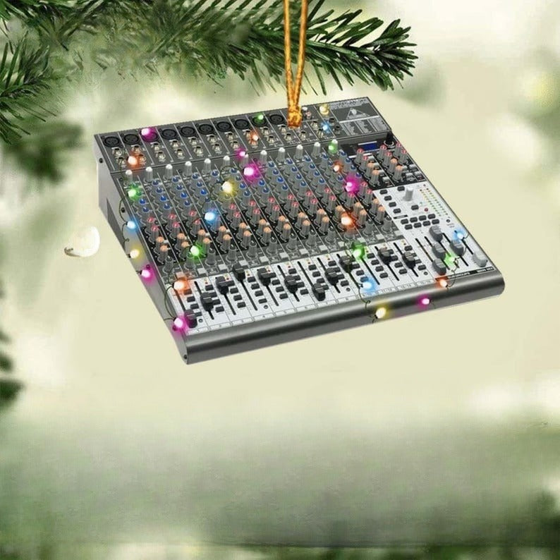 Personalized Audio Engineer 2D Flat Ornament, Sound Engineer Xmas Ornament, Audiophile Ornament Christmas Gift, Christmas Hanging Keepsake