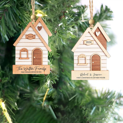 Our First Home Christmas Ornament, Agent Closing Gift For Seller, New Home Gift, Cute House Ornament, Custom Home Ornament 2024