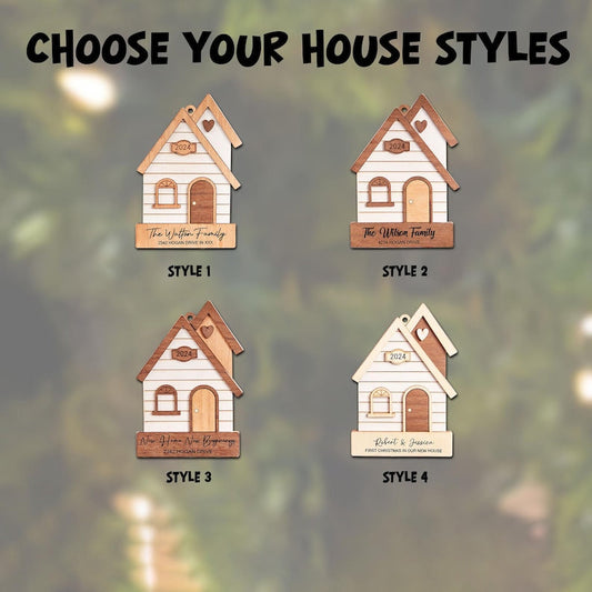 Our First Home Christmas Ornament, Agent Closing Gift For Seller, New Home Gift, Cute House Ornament, Custom Home Ornament 2024